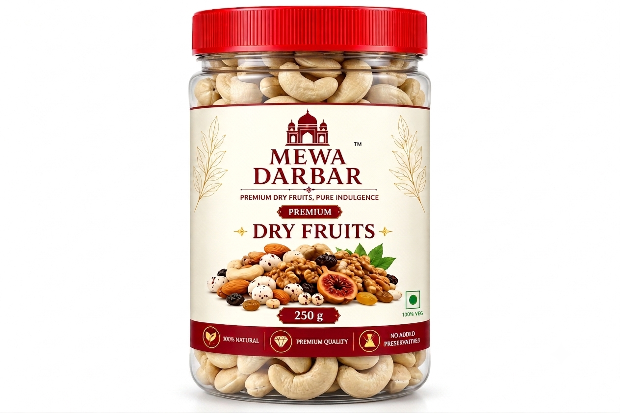 Mewa Darbar Premium Cashews | Kaju | Creamy, Crunchy & Fresh | 250g